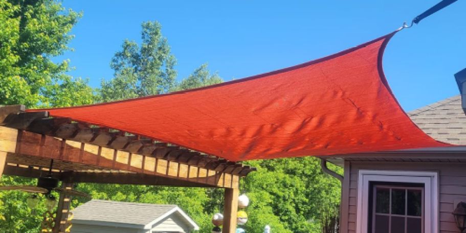 GO! Large Patio Sun Shade Sail ONLY $22.98 on Amazon