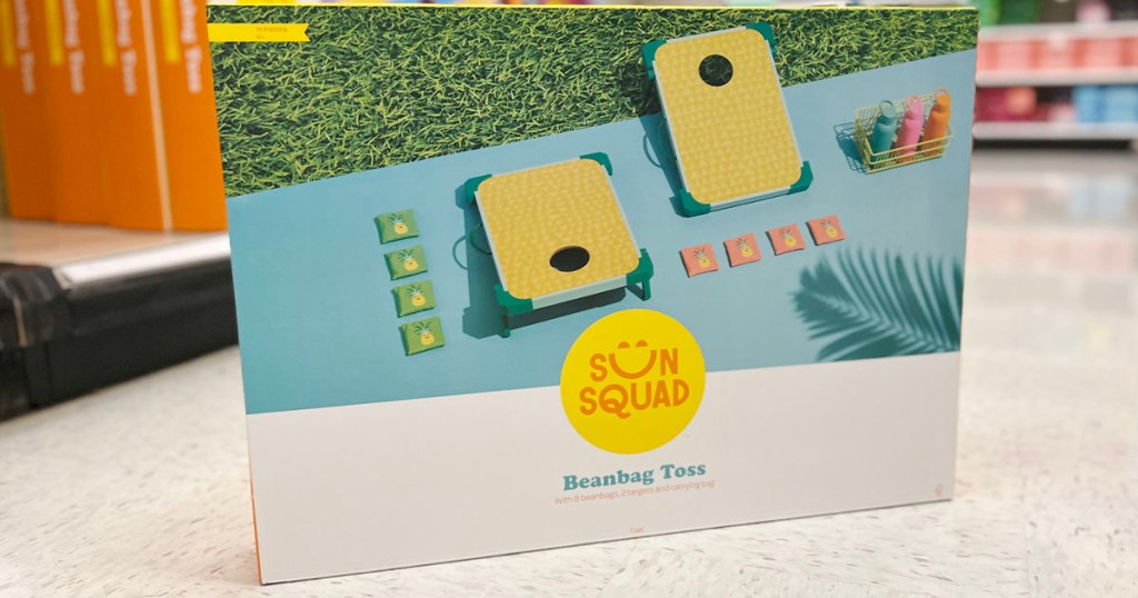 sun squad bean bag toss box in aisle at target 