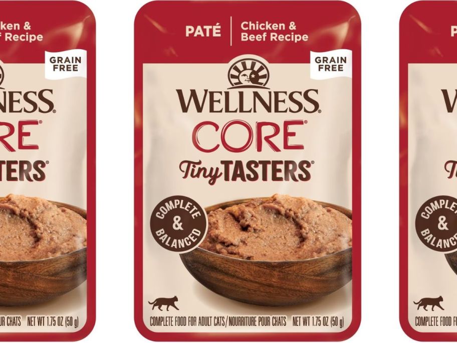 Wellness CORE Tiny Tasters Wet Cat Food 12-Pack in Chicken & Beef stock image