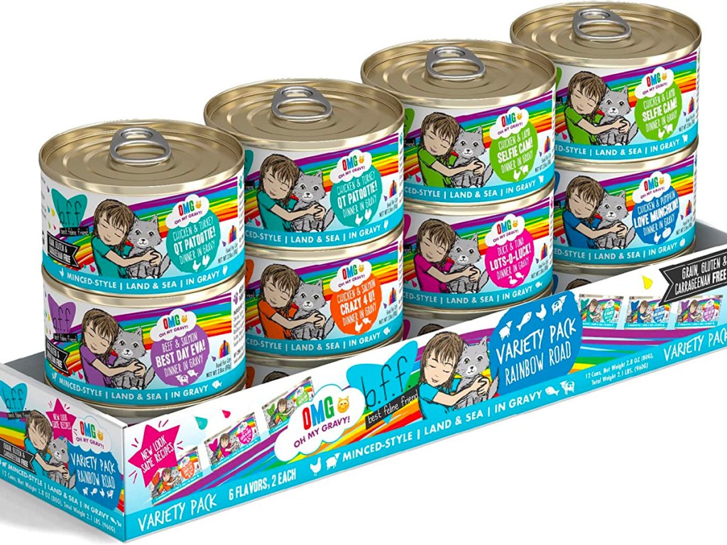 weruva road rainbow cat food pack stock image