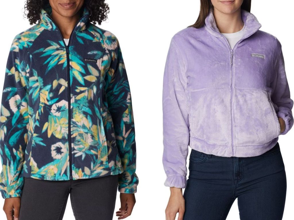 stock images of women wearing columbia jackets