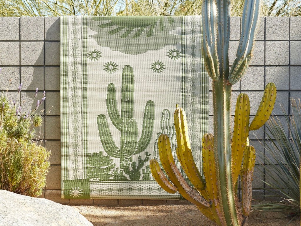 Rio Green Cactus 4' x 6' Reversible Outdoor Floor Mat