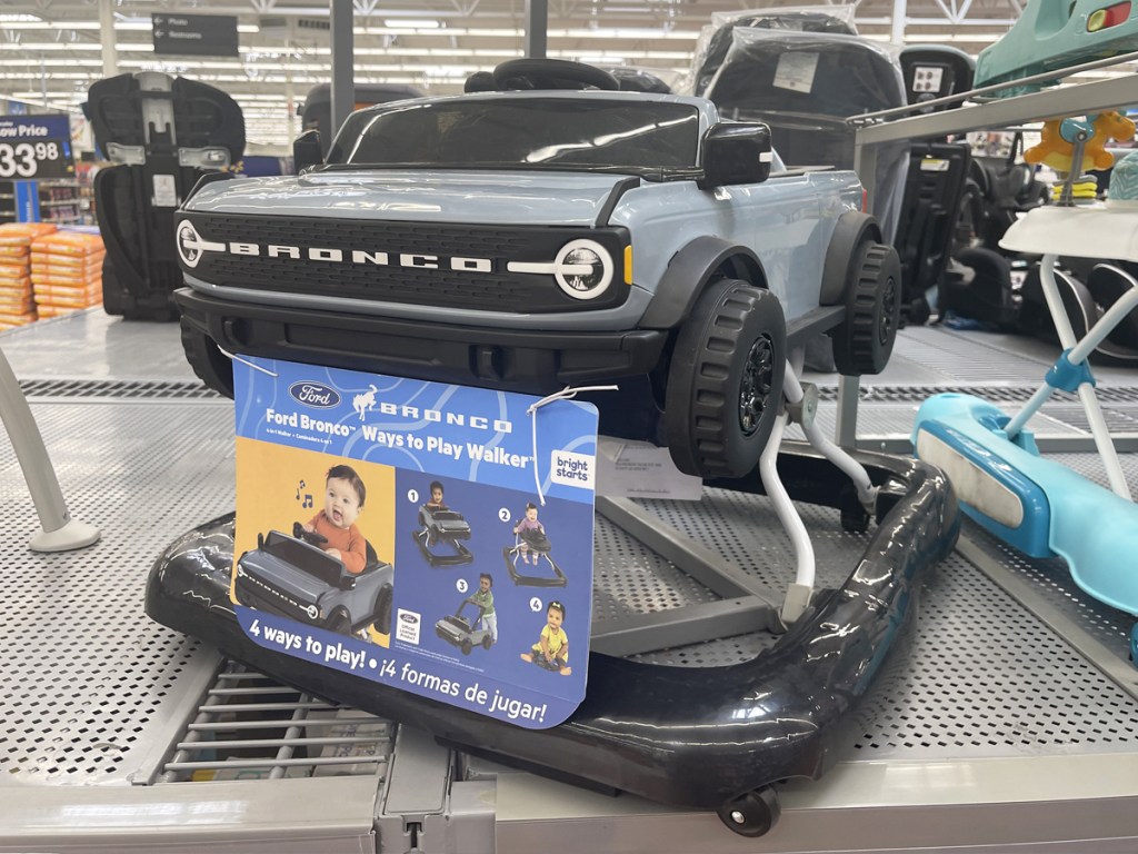 ford bronco baby walk on display at walmart