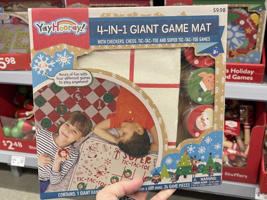 Giant 4-in-1 Game Mat in hand in store