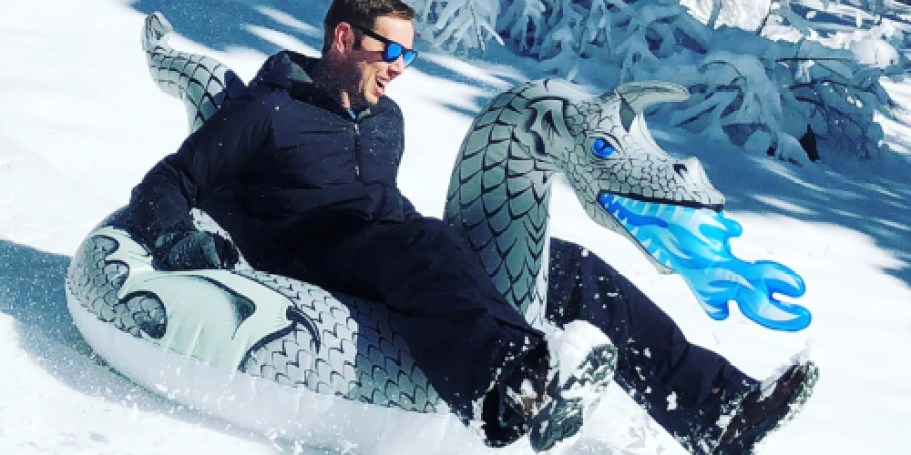 Inflatable Dragon Snow Tube Only $16.99 Shipped (Reg. $39)