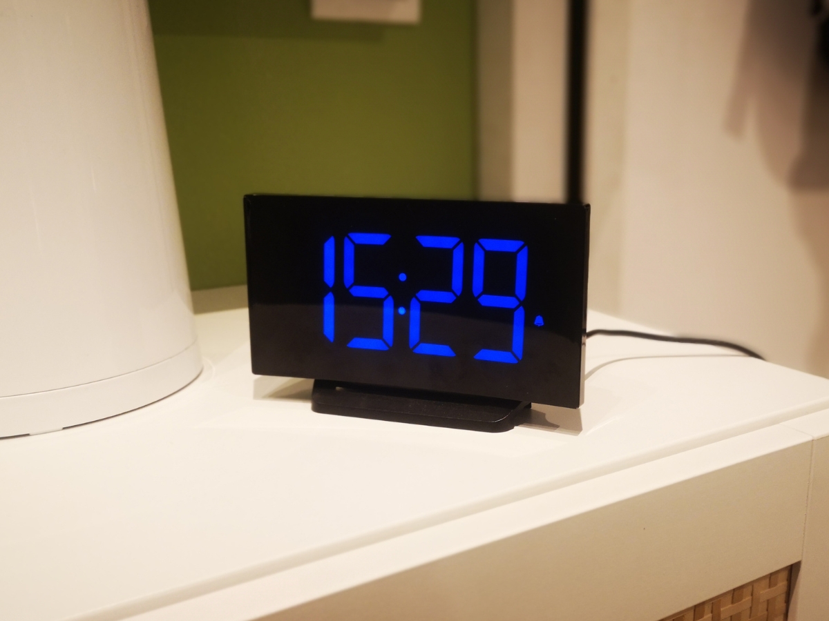 Goloza Digital Alarm Clock sitting on table