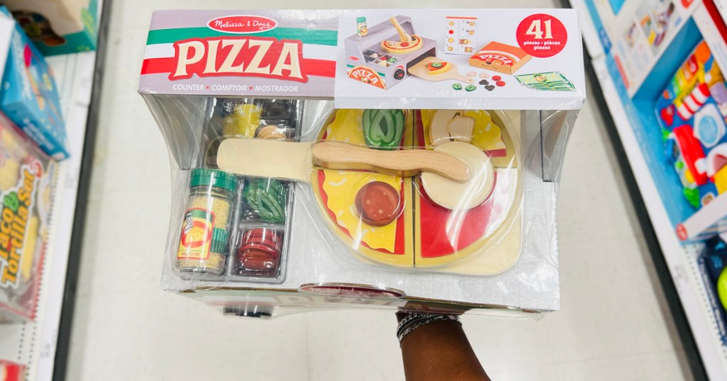 Melissa & Doug Top & Bake Wooden Pizza Counter Play Set