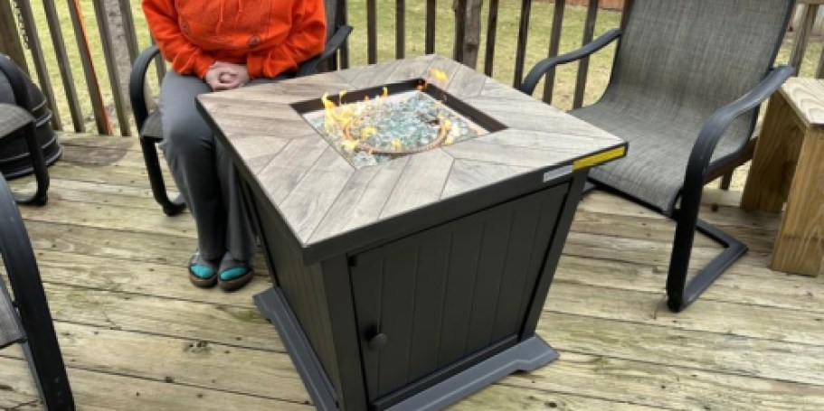 Gas Fire Pit Tables ONLY $179.98 on SamsClub.online | Includes Table Lid, Dust Cover & Fire Glass