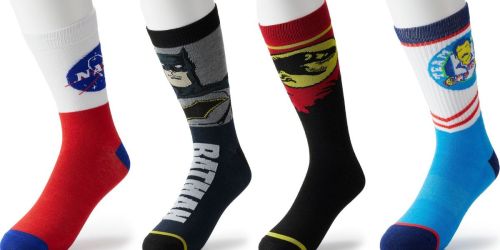 Men’s Novelty Crew Socks Only $1.36 on Kohls.online (Regularly $8) | Harry Potter, Batman & More