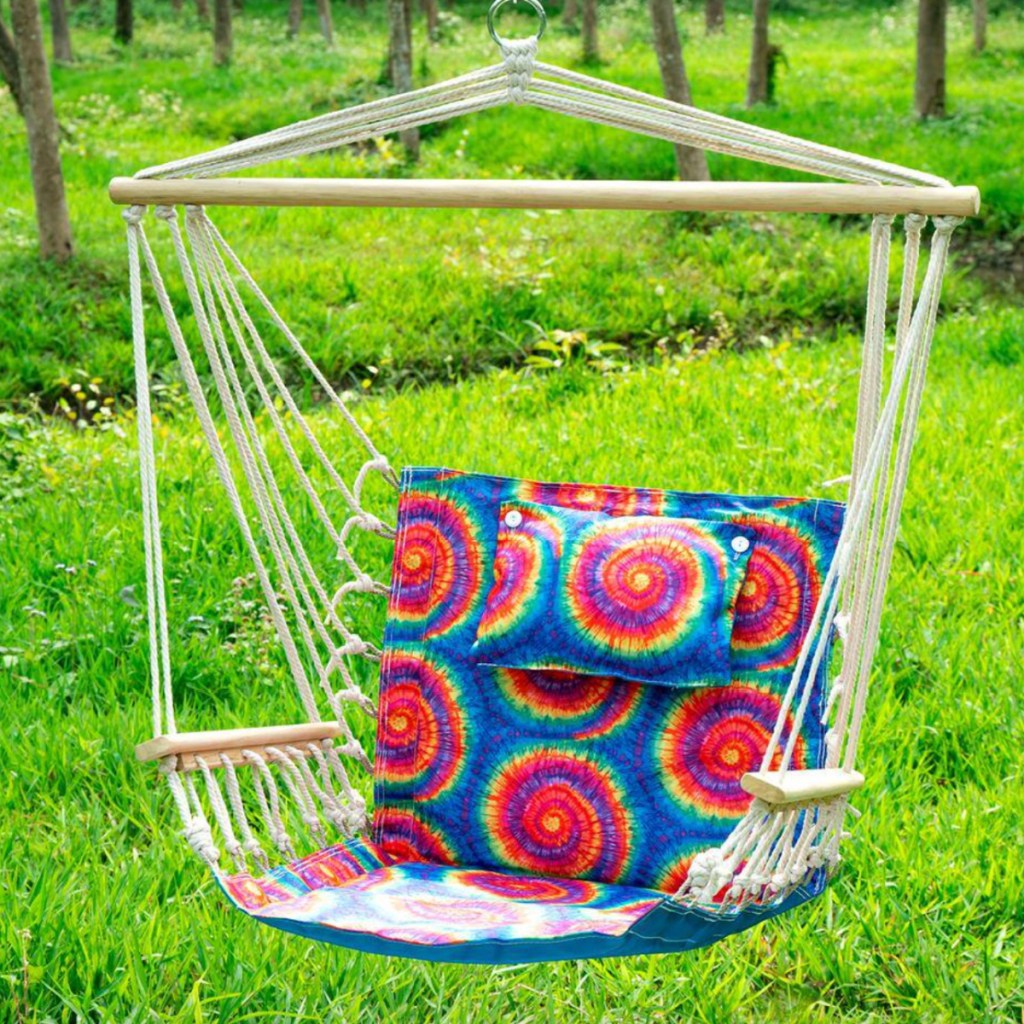 tie dye pattern hammock swing chair