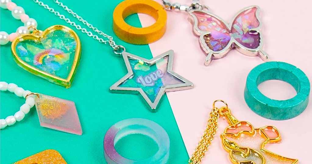 resin kids jewelry pieces