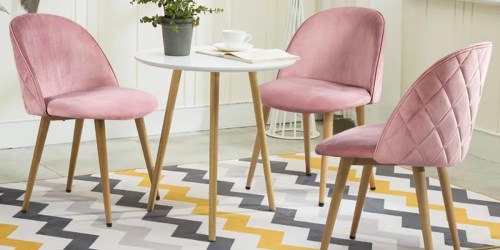 This Trendy Velvet Dining Chairs 2-Pack is UNDER $100 on Walmart.online