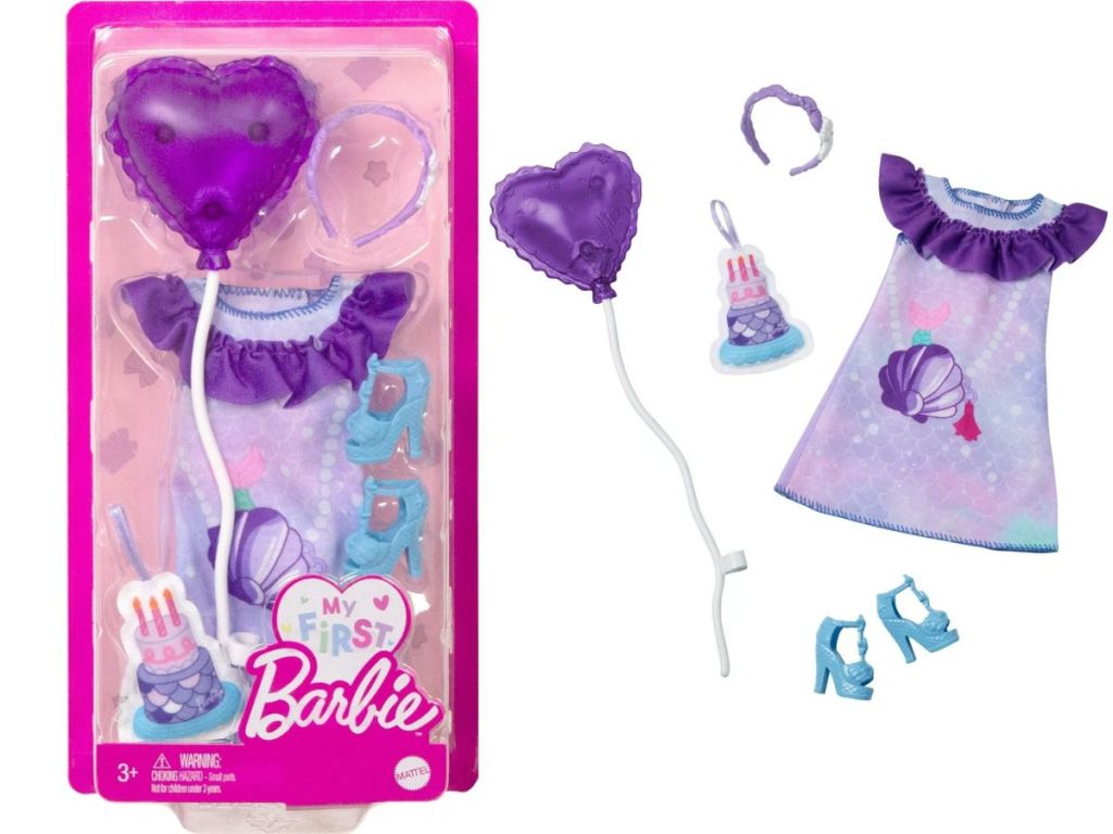 My First Barbie Fashion Pack - Mermaid-Theme Birthday Party Accessories 