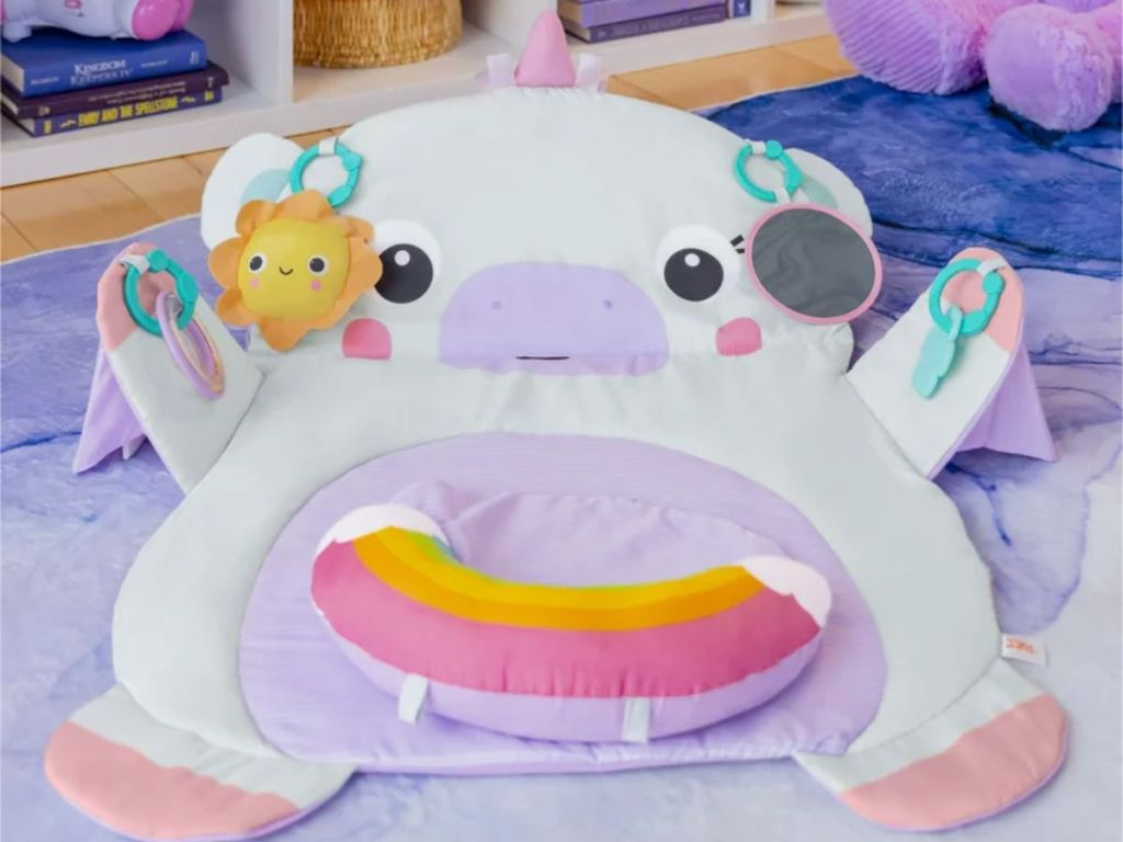 Bright Starts Unicorn Tummy Time Prop & Play Baby Activity Mat