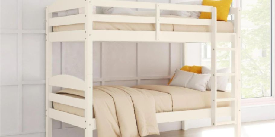 BH&G Twin Bunk Bed Only $175 Shipped on Walmart.online | Solid Wood in FIVE Colors