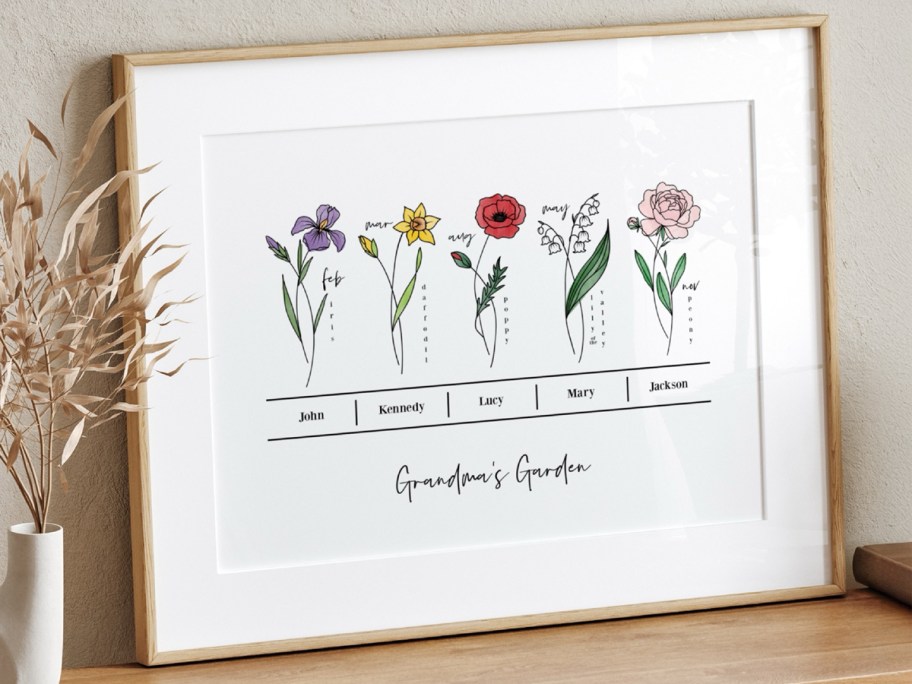 Birth Flower Bunch Print