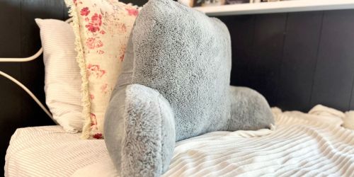 These Faux Fur Backrest Pillows are UNDER $13 on Walmart.online | Perfect for College Dorms!