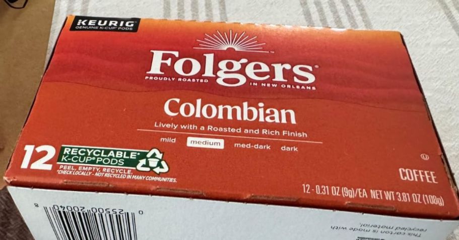 Folgers K-Cups 72-Count Only $18 Shipped on Amazon | Just 25¢ Per Cup!