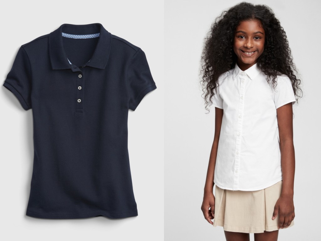 GAP girls wearing uniform shirts