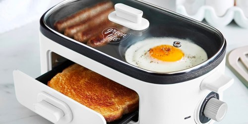 GreenLife Breakfast Maker from $44.99 on Kohls.online (Reg. $60) | Makes Eggs, Bacon, Toast & More