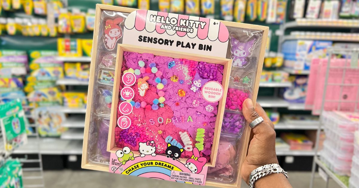 Hello kitty sensory play bin