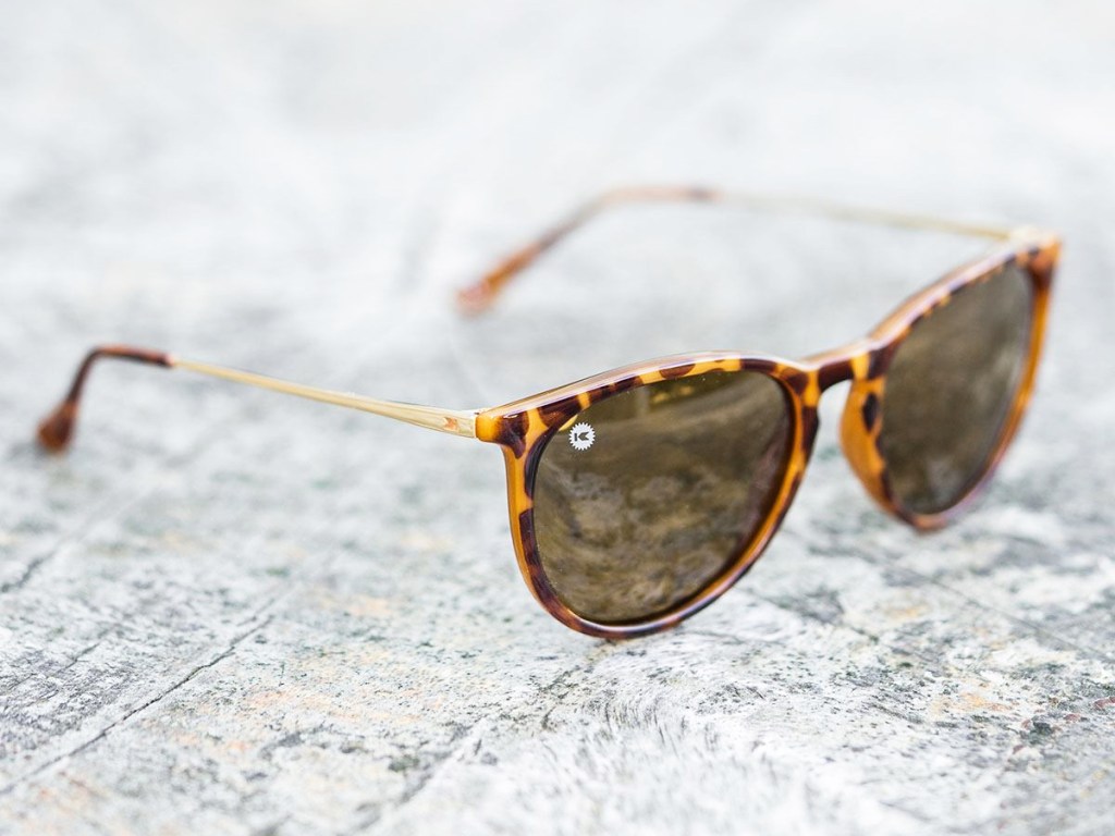 pair of tortoise shell sunglasses