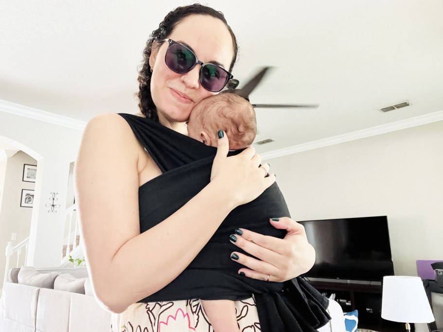 Momcozy Baby Wrap Carrier from $26 on Amazon | 4 Ways to Carry & Holds Up to 50lbs