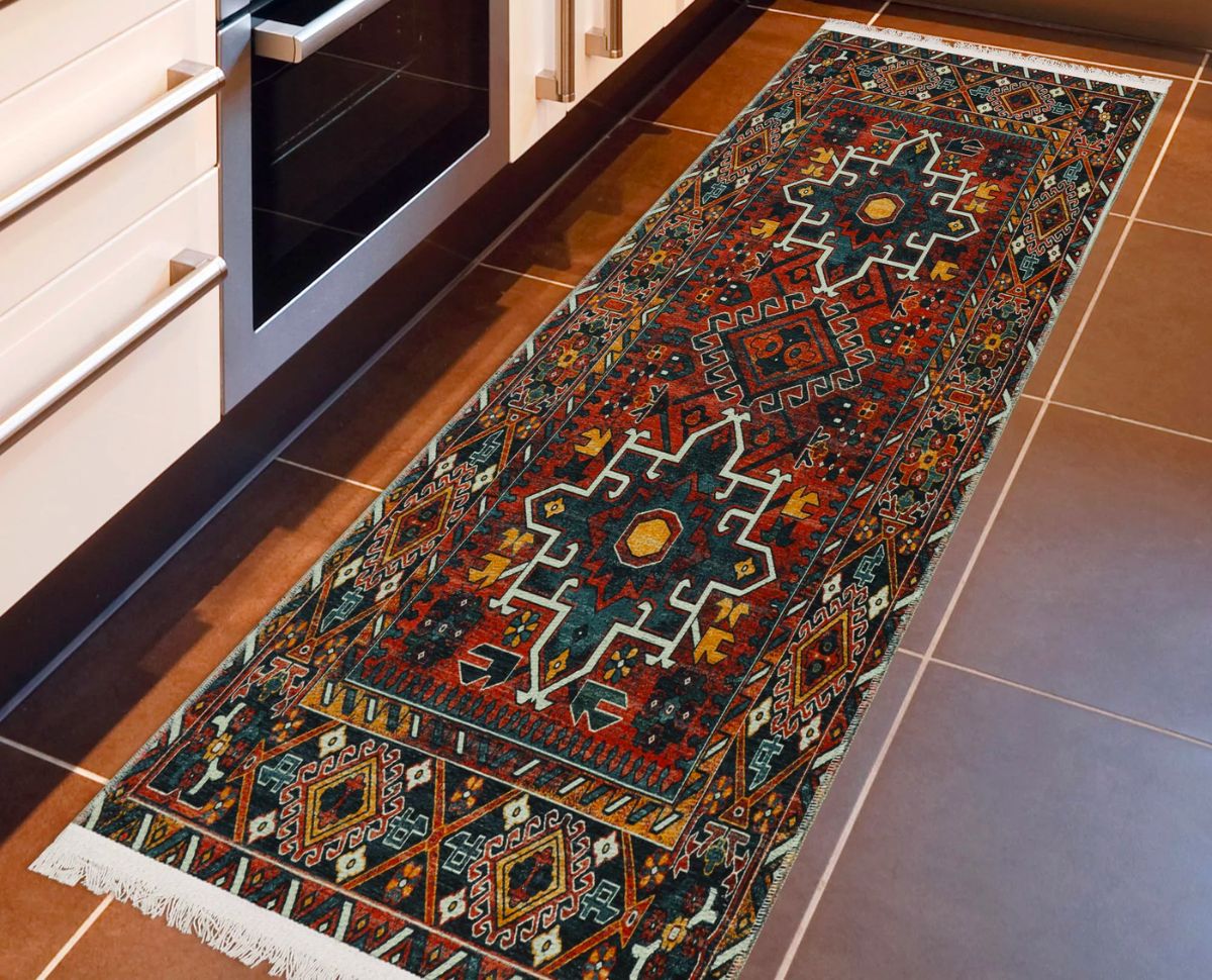 Ottomanson Machine Washable Cotton Flatweave Runner Rug