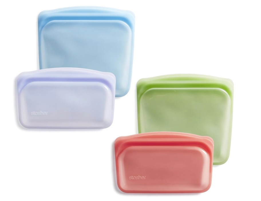 stock photo of colorful stasher bags