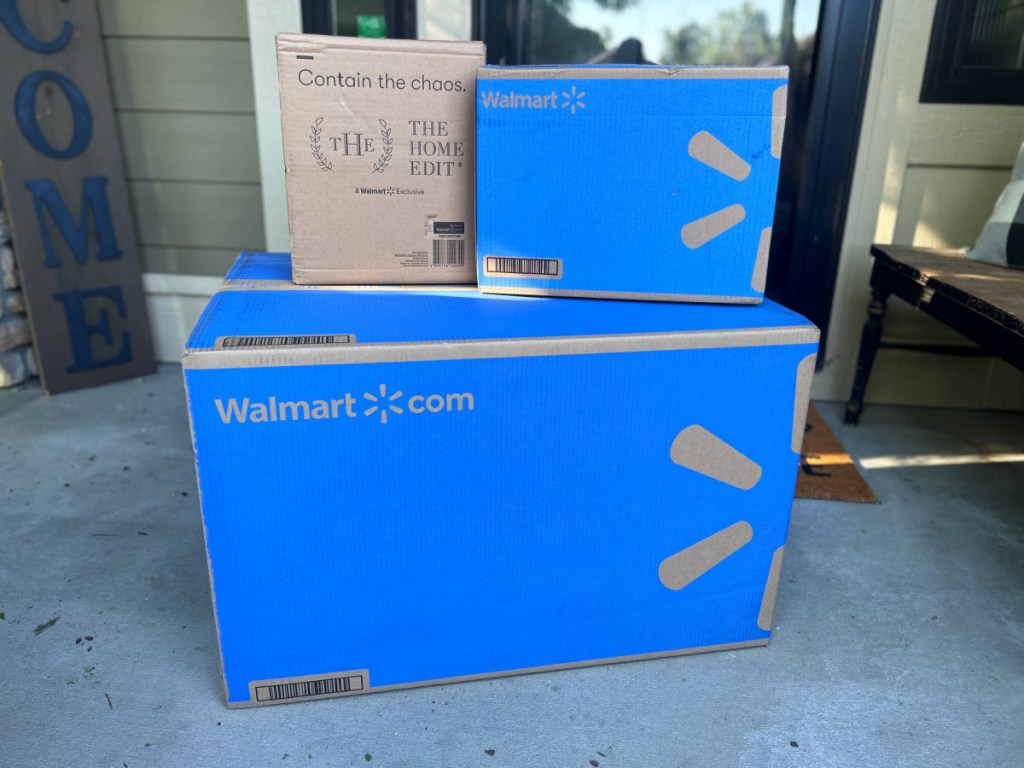 Walmart boxes full of college dorm room essentials