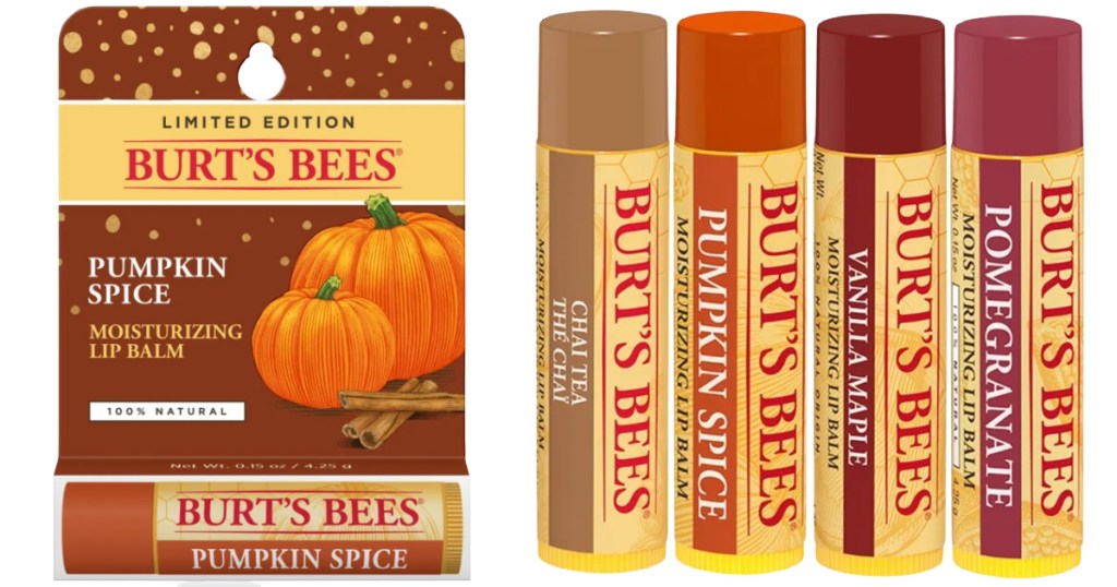 several fall lip balms