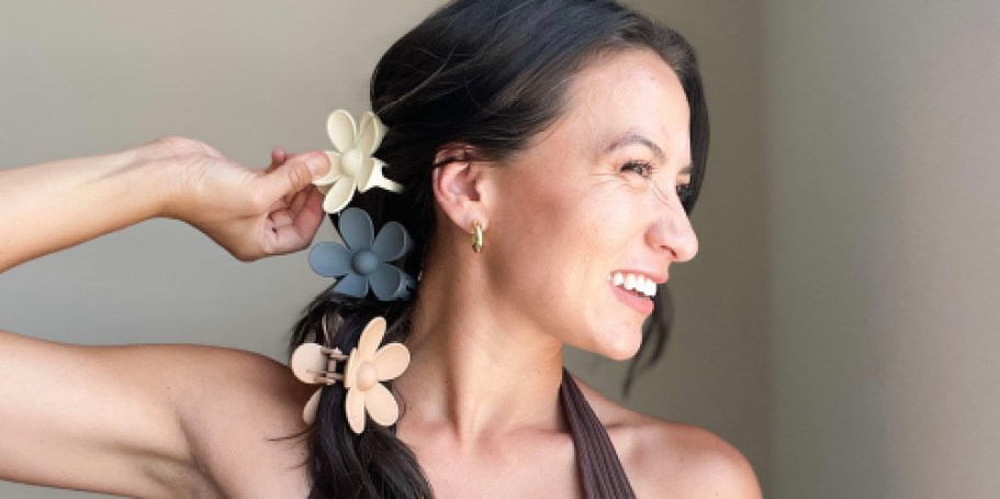 Flower Hair Clips 6-Pack Only $6.95 Shipped for Amazon Prime Members – Great for Spring!