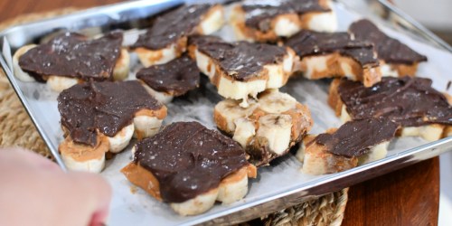 Make Peanut Butter Banana Bites or Viral Frozen Banana Bark!