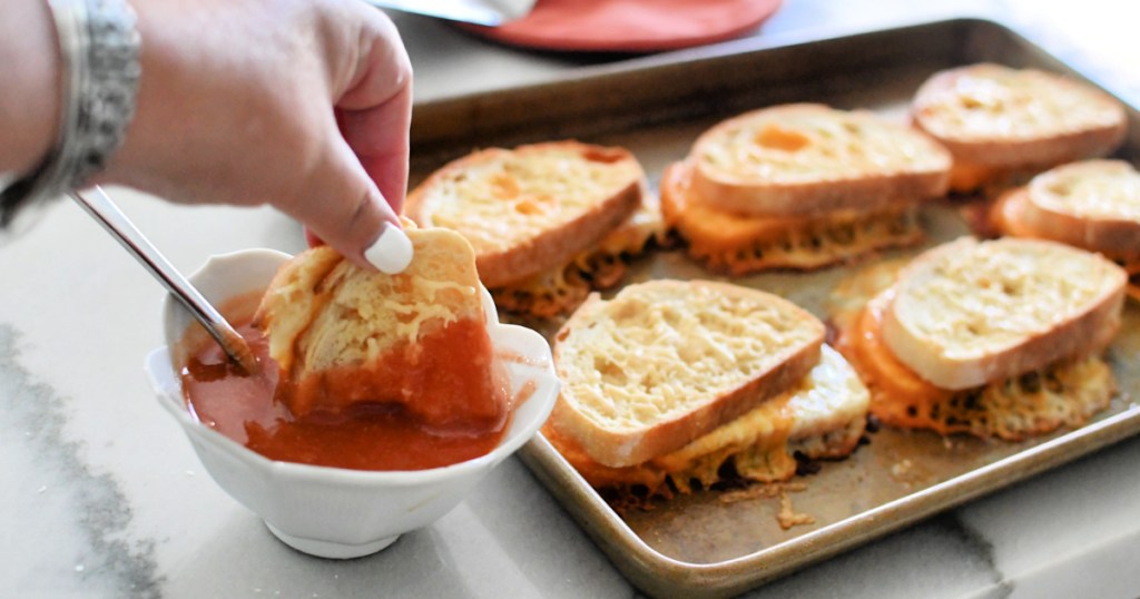 sheet pan grilled cheese