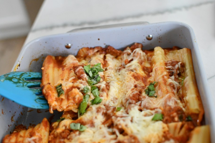 spatula with stuffed shells