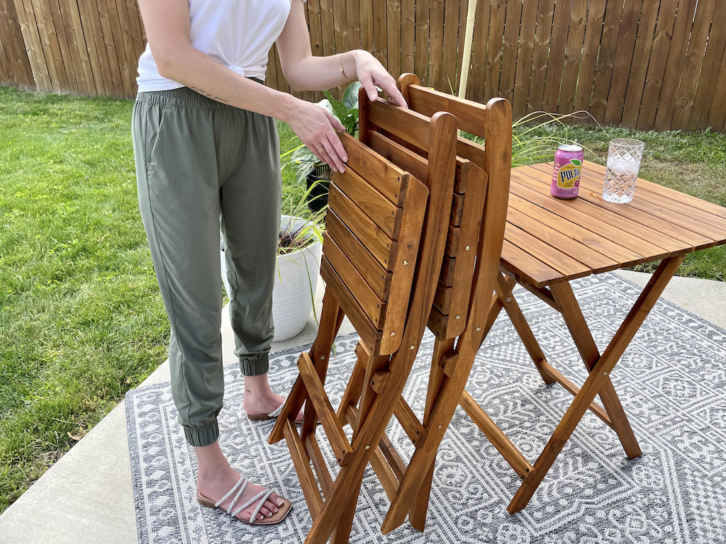 foldable walmart patio set 