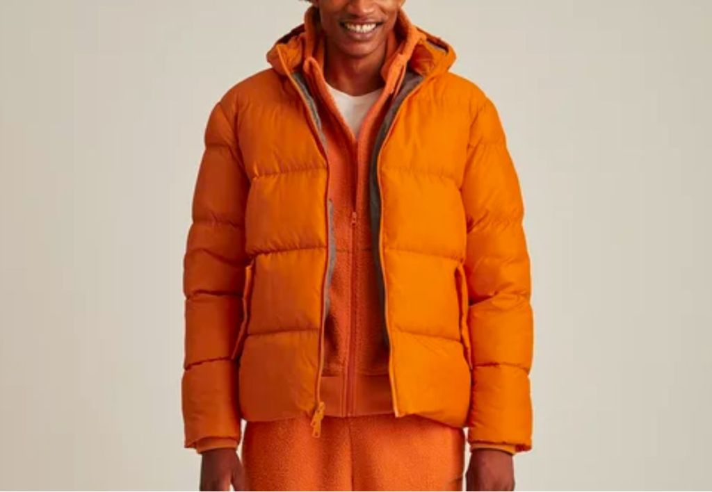 Bonobos Fielder Mens and Big Mens Puffer Jacket orange