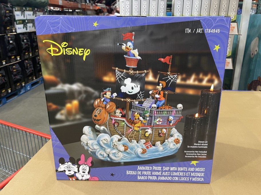 Disney Halloween Animated Pirate Ship w/ Lights & Music