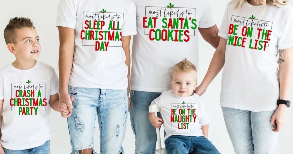 Christmas Awards Family Tees from Jane.online