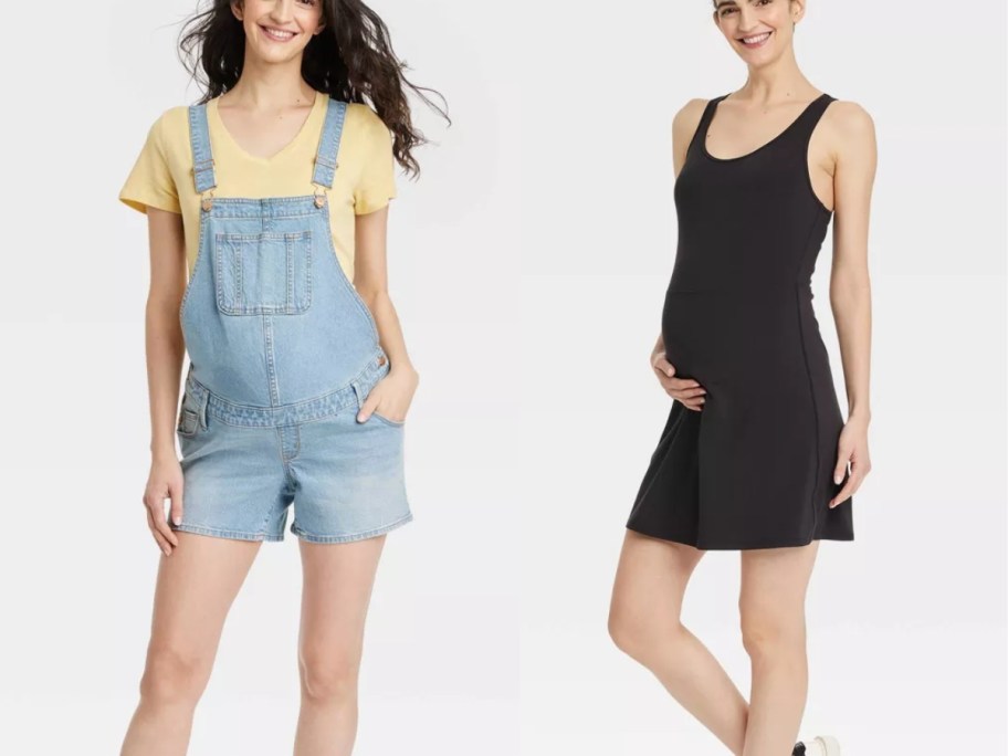 ingrid & isabel maternity shortalls and active dress