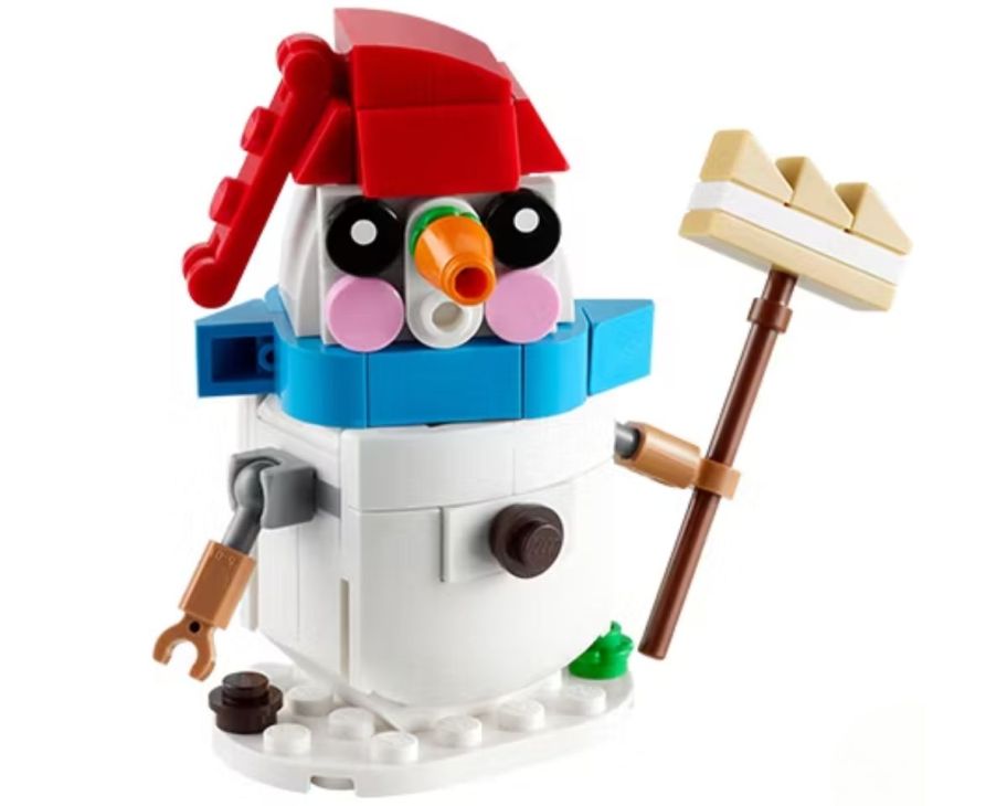 LEGO snowman from december 2024 JCPenney kids zone activity