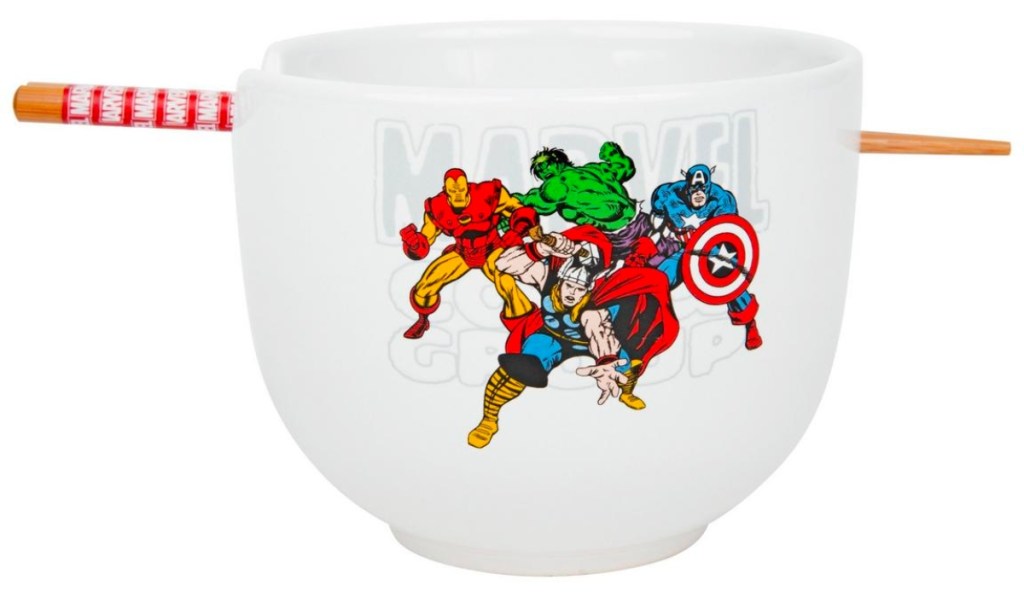 Marvel onlineics Retro Ramen Bowl with Chopsticks