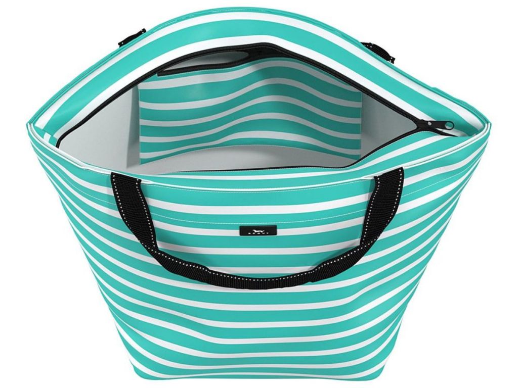 Scout by Bungalow Montauk Mint Stripe Weekender tote bag