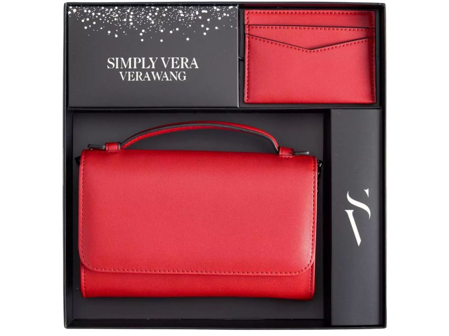 Simply Vera Vera Wang Phone Crossbody & Card Case Gift Box in Cherry