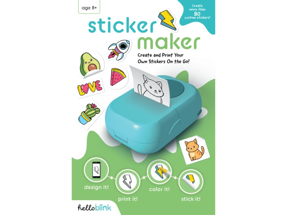 Sticker maker stock image