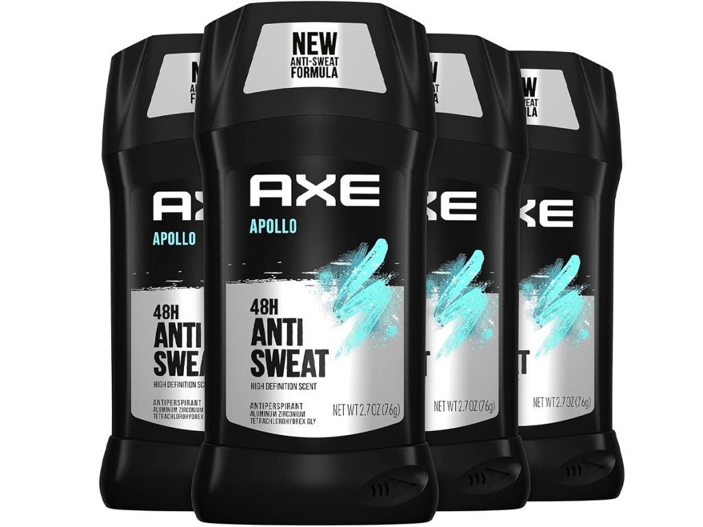 4 sticks of axe apollo deodorant 