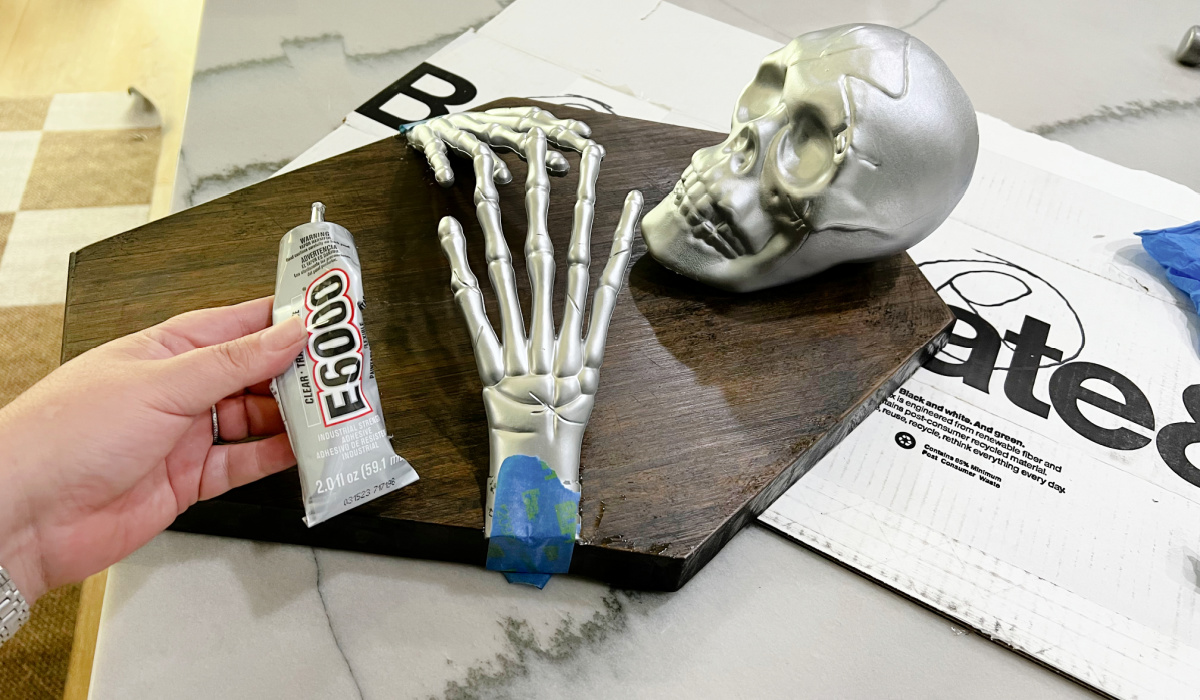 Make a DIY Skeleton Charcuterie Board For Your Halloween Party (Pottery Barn Inspired!)