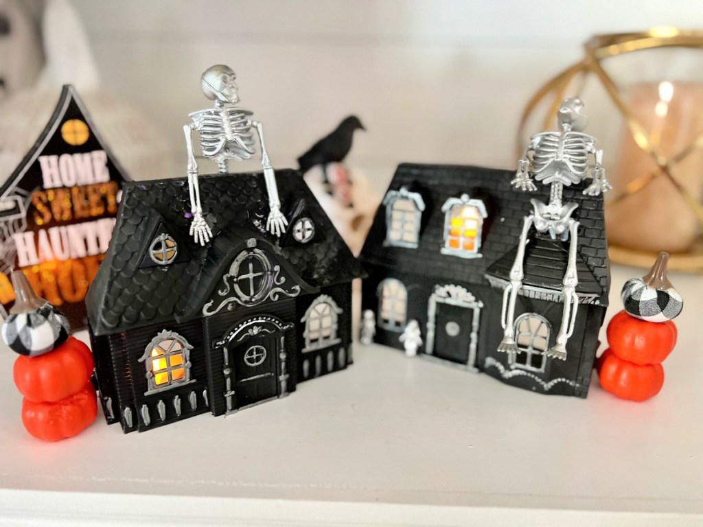 halloween decor from dollar tree houses