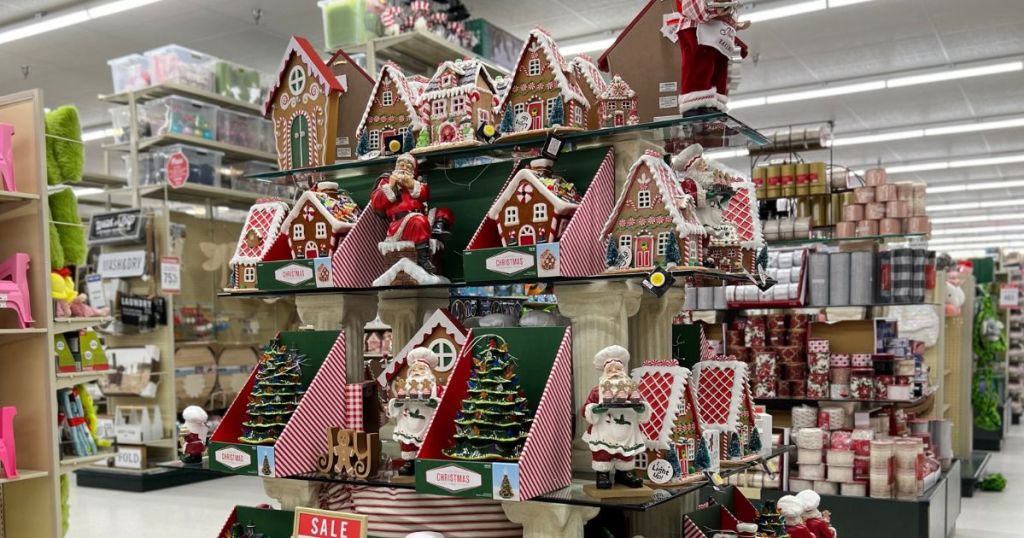 Hobby Lobby Christmas decor on display