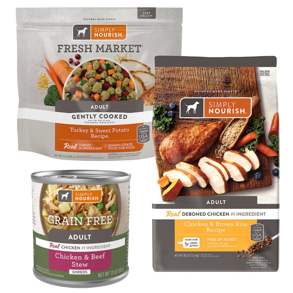 simply nourish dog food variety